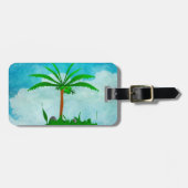 Palm Tree Gepäckmarke Gepäckanhänger (Vorderseite horizontal)