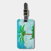 Palm Tree Gepäckmarke Gepäckanhänger (Vorderseite vertikal)