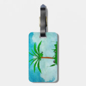 Palm Tree Gepäckmarke Gepäckanhänger (Rückseite vertikal)