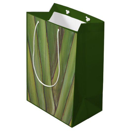 Palm Tree Gift Bag Mittlere Geschenktüte (Rückseite Schrägansicht)