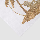 Palm Tree Gold Glitzer mit benutzerdefiniertem Tex Seidenpapier (Ausschnitt)