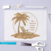Palm Tree Gold Glitzer mit benutzerdefiniertem Tex Seidenpapier (Handwerk)
