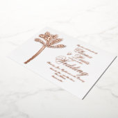 Palm Tree Gold Sommer Hochzeit gepresst Folieneinladung (Gedreht)