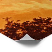 Palm Tree Golden Hour Poster (Ecke)