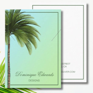 Palm Tree Green Modern Display Business Card Visitenkarte