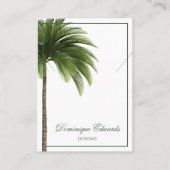 Palm Tree Green Necklace Display Business Card Visitenkarte (Vorderseite)