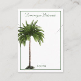 Palm Tree Green Necklace Display Business Card Visitenkarte
