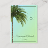 Palm Tree Green Oring Display Business Card Visitenkarte (Vorderseite)