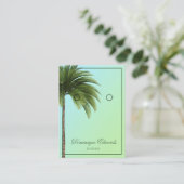 Palm Tree Green Oring Display Business Card Visitenkarte (Stehend Vorderseite)