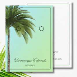 Palm Tree Green Oring Display Business Card Visitenkarte