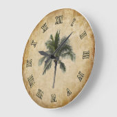 Palm Tree Große Wanduhr (Winkel)