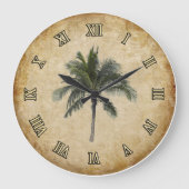 Palm Tree Große Wanduhr (Vorderseite)
