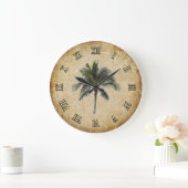 Palm Tree Große Wanduhr (Zuhause)