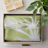 Palm Tree, grün und weiß, Tissue Paper Seidenpapier (Geschenk)