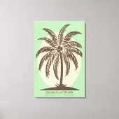 Palm Tree Guest Book Leinwand - 150 Plätze (Vorderseite)