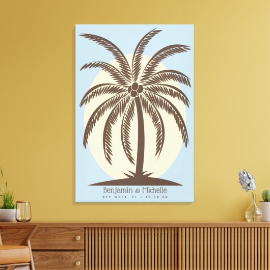 Palm Tree Guest Book Leinwand - 250 Plätze (Insitu (Wohnzimmer))
