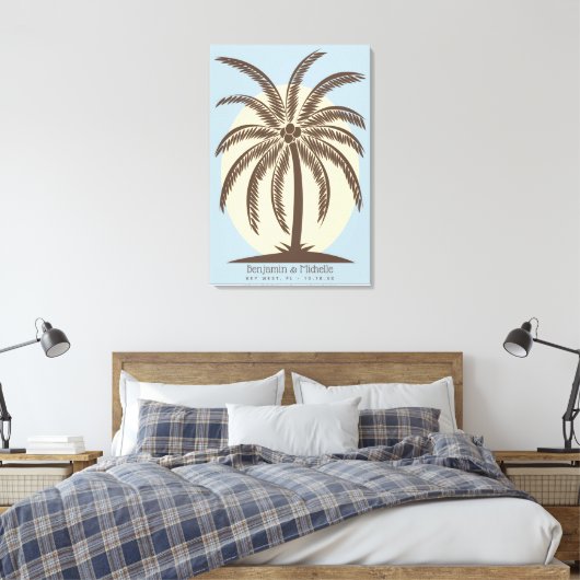 Palm Tree Guest Book Leinwand - 250 Plätze (Insitu (Schlafzimmer))