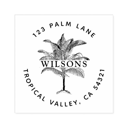 Palm Tree Gummistempel (Prägung)