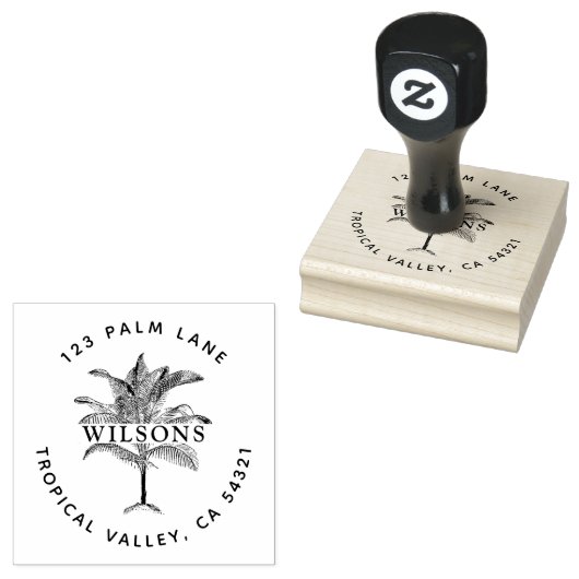 Palm Tree Gummistempel (Stempel)