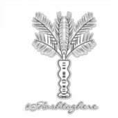 Palm Tree Hand Dragee Name Auto Aufkleber (Vorderseite)