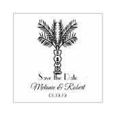Palm Tree Hand Drawn Tropical Logo Rubber Briefmar Gummistempel (Prägung)
