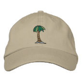 Palm Tree Hat Bestickte Kappe (Vorderseite)
