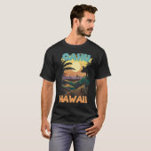 Palm tree Hawaii Oahu Vacation Beach Ocean T-Shirt (Vorne ganz)