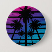 Palm Tree Hawaiian Beach Sommerurlaub Button (Vorderseite)
