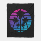 Palm Tree Hawaiian Beach Sommerurlaub Fleecedecke (Vorderseite)