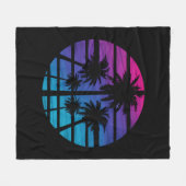 Palm Tree Hawaiian Beach Sommerurlaub Fleecedecke (Vorderseite (Horizontal))