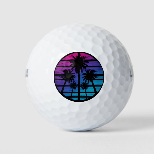 Palm Tree Hawaiian Beach Sommerurlaub Golfball (Vorderseite)