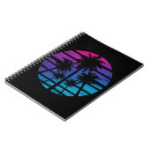 Palm Tree Hawaiian Beach Sommerurlaub Notizblock (Linke Seite)
