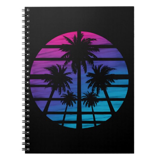 Palm Tree Hawaiian Beach Sommerurlaub Notizblock (Vorderseite)