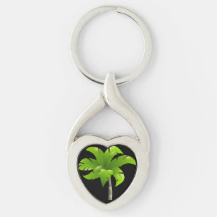 Palm Tree Heart Keychain Schlüsselanhänger