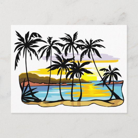 Palm Tree Hintergrund Postkarte (Vorderseite)