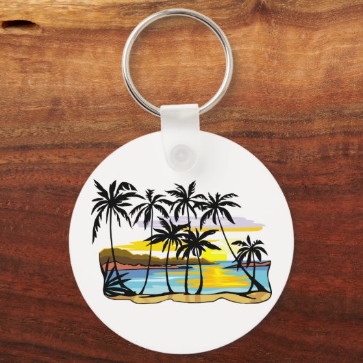 Palm Tree Hintergrund Schlüsselanhänger (Vorderseite)