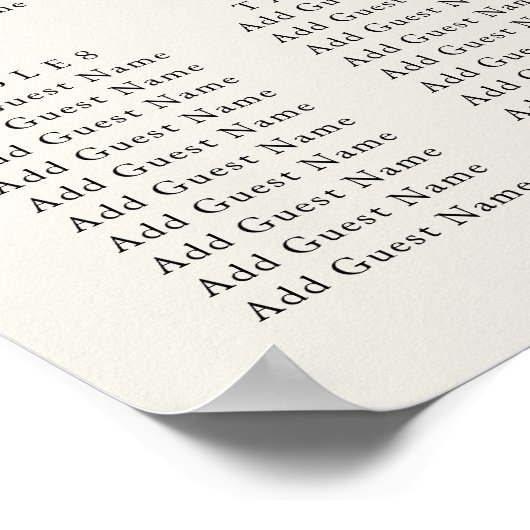 Palm Tree Hochzeit in Urlaubsort 14 Tischsitze Poster (Ecke)