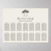 Palm Tree Hochzeit in Urlaubsort 14 Tischsitze Poster (Vorne)
