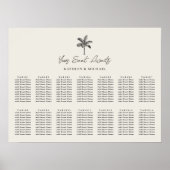 Palm Tree Hochzeit in Urlaubsort 14 Tischsitze Poster (Vorne)