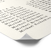 Palm Tree Hochzeit in Urlaubsort 15 Sitzkarten Poster (Ecke)