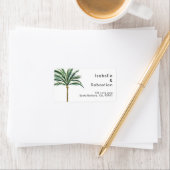 Palm Tree Hochzeit in Urlaubsort Address Label Adressaufkleber (Insitu)