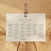 Palm Tree Hochzeit in Urlaubsort Alphabetische Sit Poster