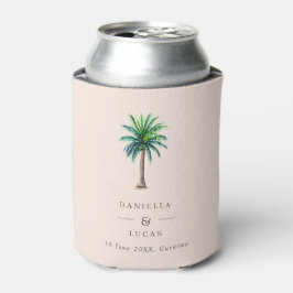Palm Tree Hochzeit in Urlaubsort Blush Namen & Dat Dosenkühler