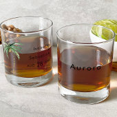 Palm Tree Hochzeit in Urlaubsort Brautparty Whiskyglas