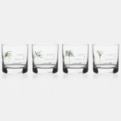 Palm Tree Hochzeit in Urlaubsort Brautparty Whiskyglas (Vorderseite)