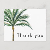 Palm Tree Hochzeit in Urlaubsort Danke Postcard Postkarte (Vorderseite)