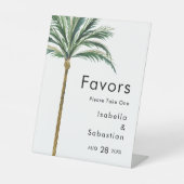 Palm Tree Hochzeit in Urlaubsort Favoriten Sockelschild (Vorderseite)