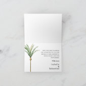 Palm Tree Hochzeit in Urlaubsort geklappt Danke (Innenseite)