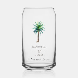 Palm Tree Hochzeit in Urlaubsort Name & Datum Dosenglas