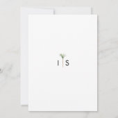 Palm Tree Hochzeit in Urlaubsort Save the Date fla (Rückseite)